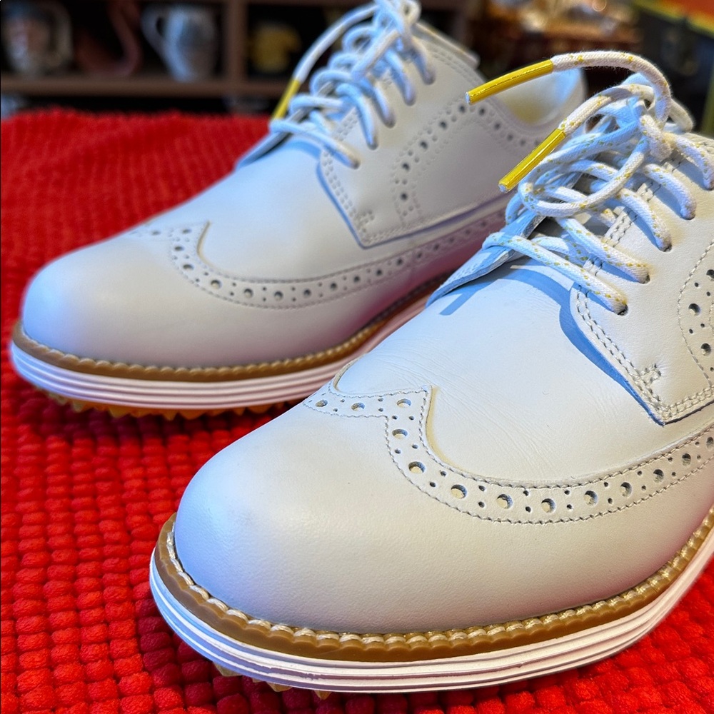 Cole Haan Golf WP White Zerogrand Wingtip Oxfords